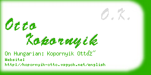 otto kopornyik business card